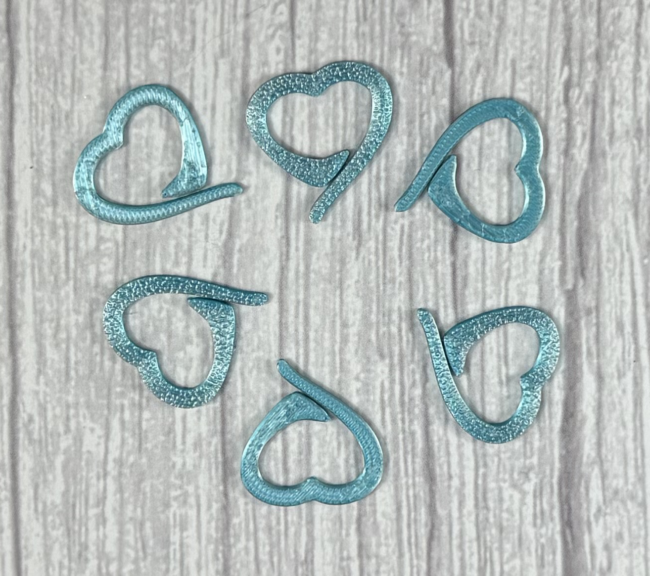 Blue Heart Stitch Markers