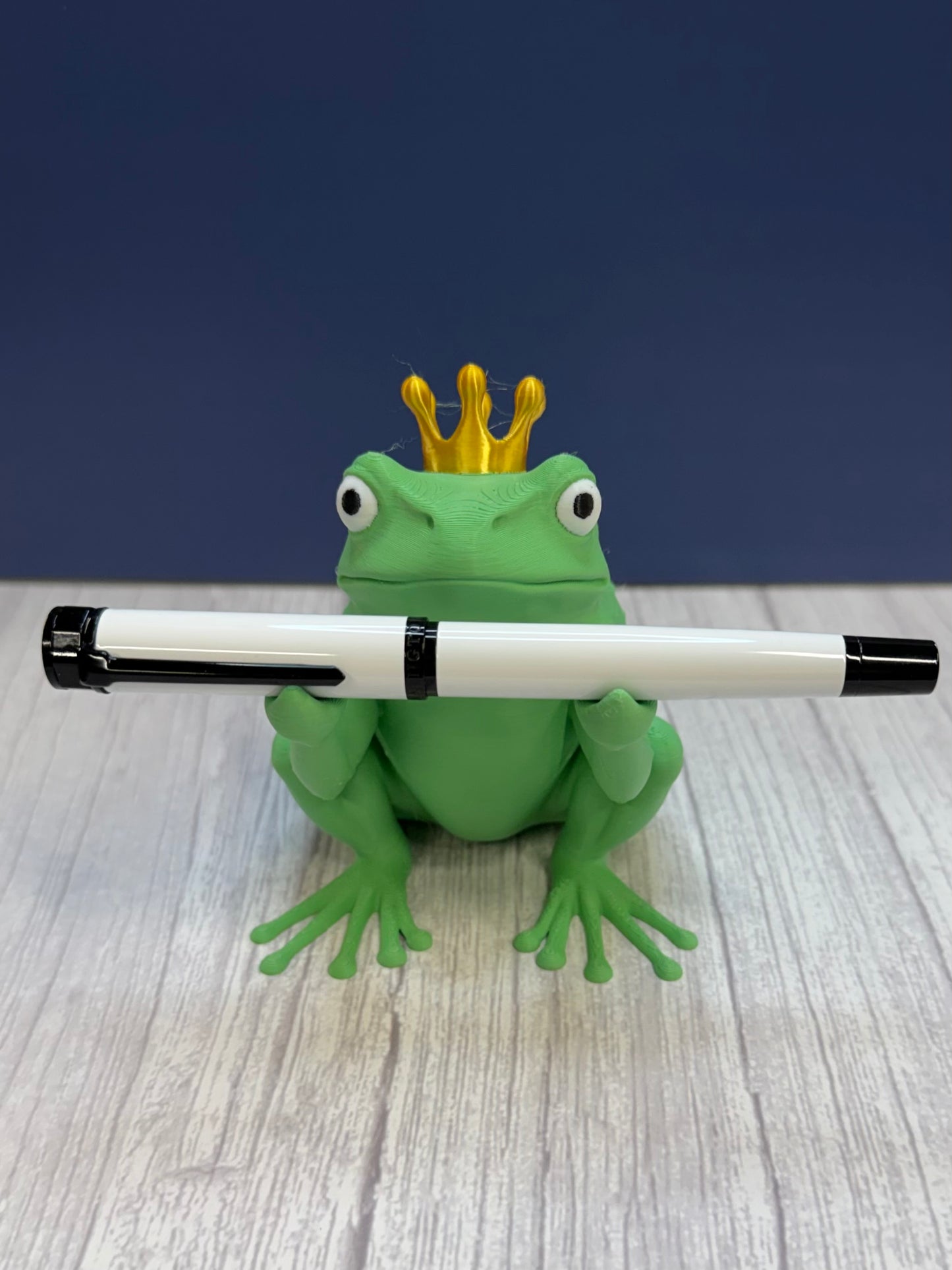 Frog Prince Pen/Hook holder Painted